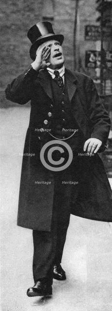 A beadle calling the hours, Ely Place, London, 1926-1927. Artist: Unknown