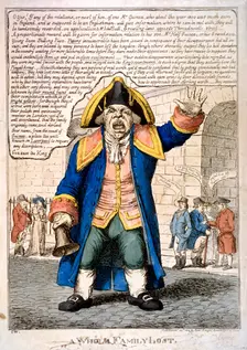 A beadle outside the Bank of England, London, 1814. Artist: C Williams