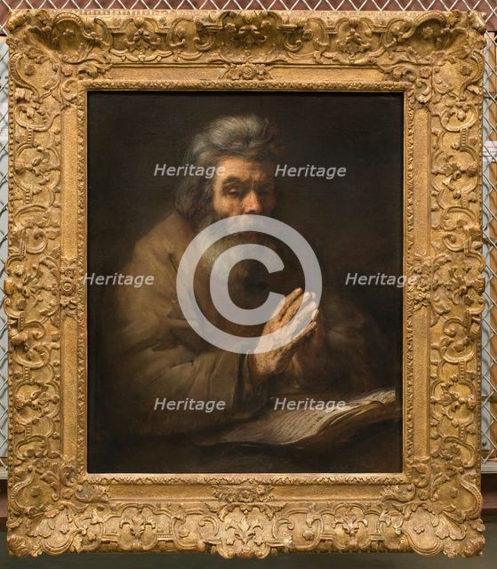A Bearded Man Wearing a Hat, c. 1655-1660. Creator: Rembrandt van Rijn (Dutch, 1606-1669), studio of.