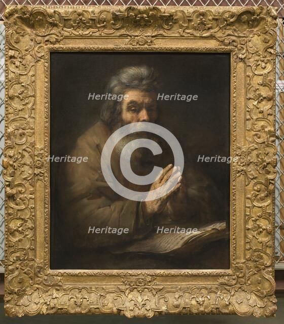 A Bearded Man Wearing a Hat, c. 1655-1660. Creator: Rembrandt van Rijn (Dutch, 1606-1669), studio of.