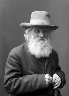 A bearded old man wearing a hat, Landskrona, Sweden, 1910. Creator: Unknown