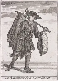 A Bed Matt or a Door Matt Cries of London, (c1688?). Artist: Anon