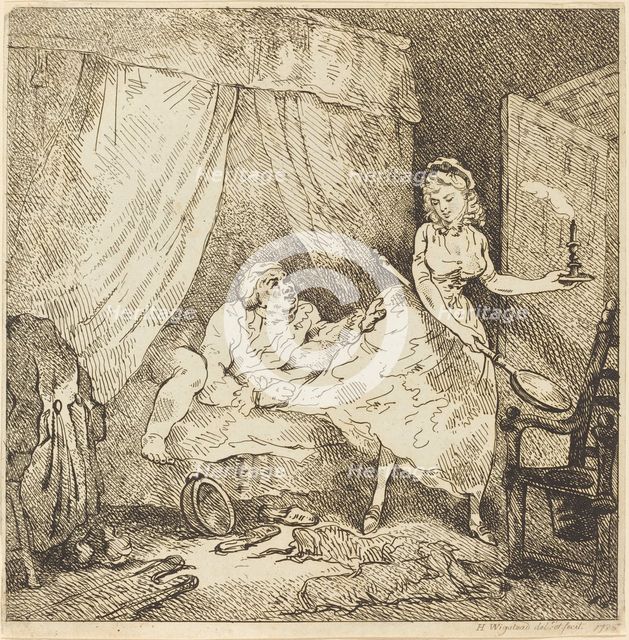 A Bed-warmer, c. 1785. Creator: Thomas Rowlandson.