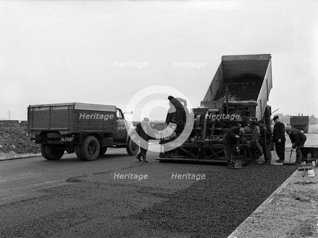A Bedford A3S tipper on the site of Manvers coal prep plant, South Yorkshire, 1955. Creator: Michael Walters.