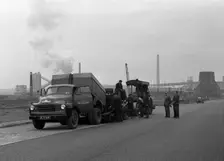 A Bedford A3S tipper on the site of Manvers coal prep plant, South Yorkshire, 1955. Creator: Michael Walters