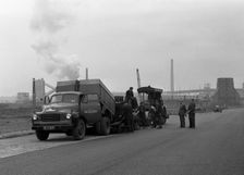 A Bedford A3S tipper on the site of Manvers coal prep plant, South Yorkshire, 1955. Creator: Michael Walters