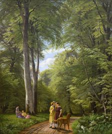 A Beech Wood in May near Iselingen Manor, Zealand, 1857. Creator: Peter Christian Thamsen Skovgaard