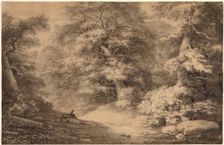A Beech Wood with a Resting Traveler, 1803. Creator: Christoph Nathe (German, 1753-1806)