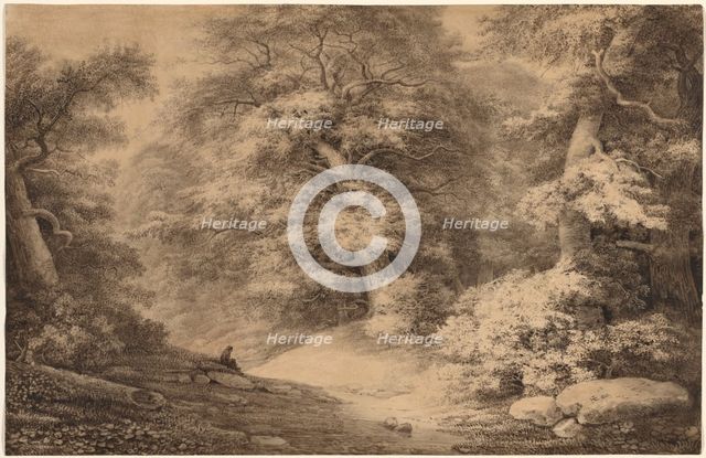 A Beech Wood with a Resting Traveler, 1803. Creator: Christoph Nathe (German, 1753-1806).