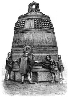 A bell from the Shiba quarter, Tokyo, Japan, 1895.Artist: Armand Kohl