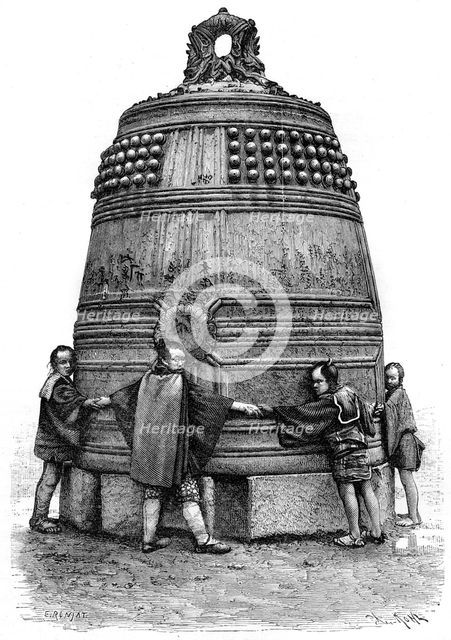 A bell from the Shiba quarter, Tokyo, Japan, 1895.Artist: Armand Kohl