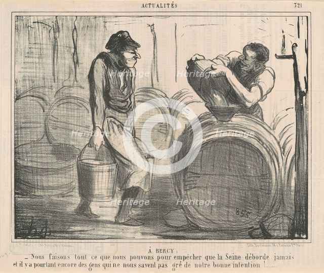 A Bercy: Nous faisons ... ce que nous pouvons ..., 19th century. Creator: Honore Daumier.