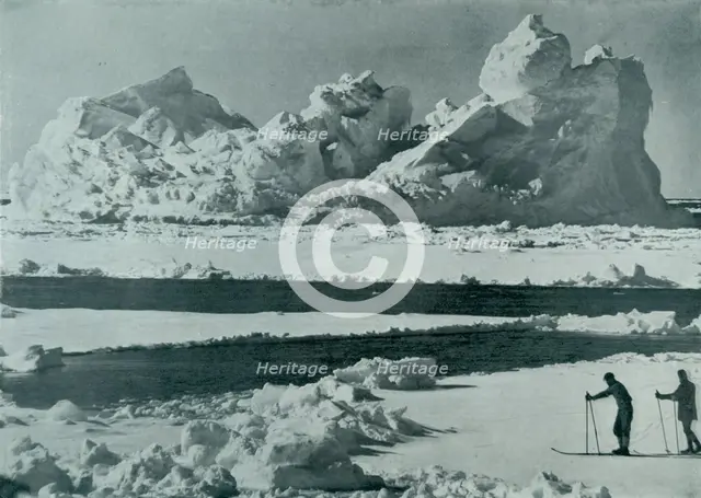 'A Berg Breaking Up in the Pack', c1910–1913, (1913). Artist: Herbert Ponting.