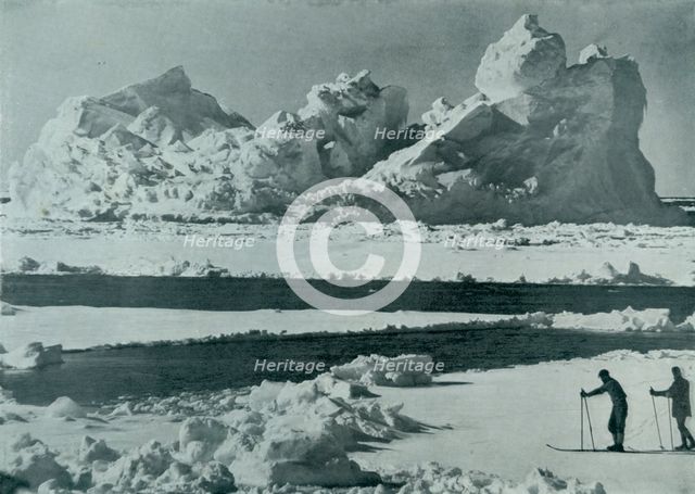 'A Berg Breaking Up in the Pack', c1910–1913, (1913). Artist: Herbert Ponting.