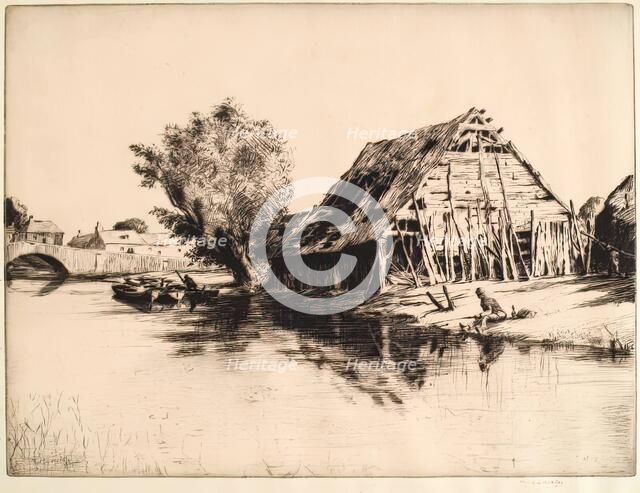 A Berkshire Stream, 1920. Creator: Martin Hardie.