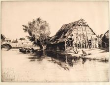 A Berkshire Stream, 1920. Creator: Martin Hardie