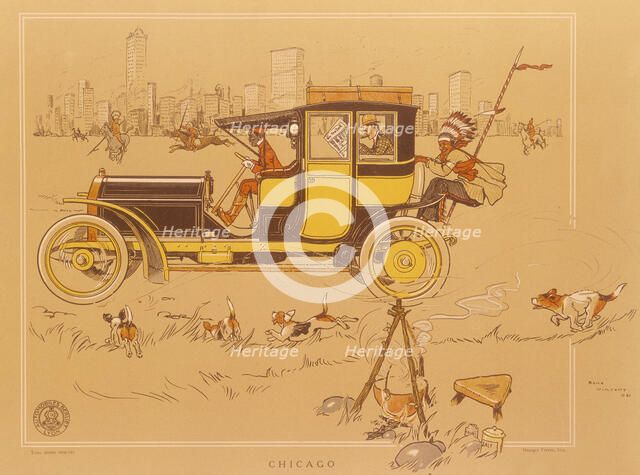 A Berliet car in Chicago, America. Artist: Unknown