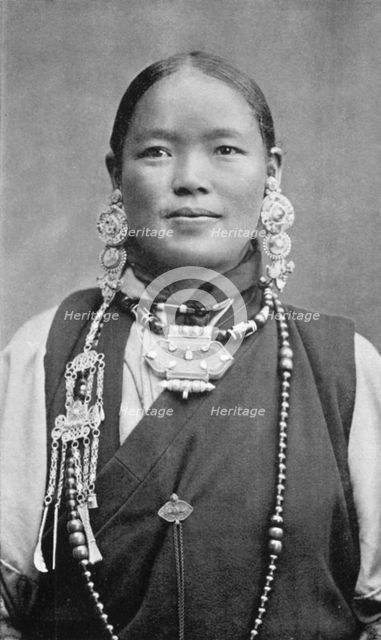 A Bhutia woman, c1910. Artist: Unknown