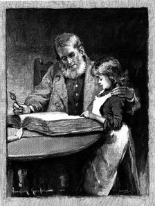 A Bible Lesson, 1890. Creators: R. Taylor, A. Simon
