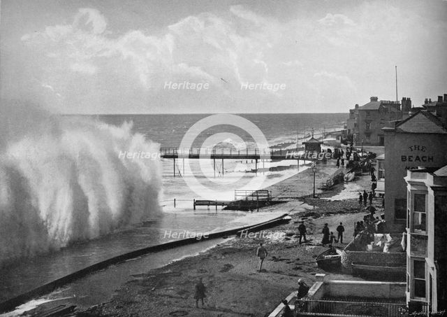 'A Big Sea at Bognor', c1896. Artist: Poulton & Co.