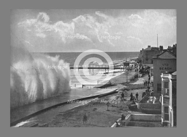 A Big Sea at Bognor. c1900. Artist: Poulton & Co.
