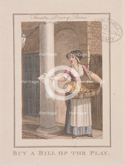 'A Bill of the Play', Cries of London, 1804. Artist: Anon