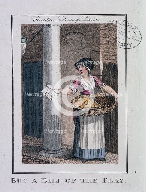 'A Bill of the Play', Cries of London, 1804. Artist: Anon
