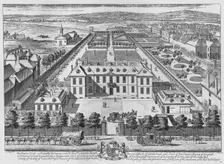 A bird's-eye view of Burlington House, Piccadilly, Westminster, c1707 (1911). Artist: Johannes Kip