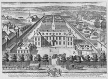 A bird's-eye view of Burlington House, Piccadilly, Westminster, c1707 (1911). Artist: Johannes Kip