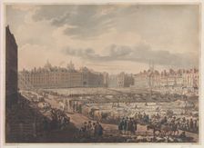 A Bird's Eye View of Smithfield Market, Taken from the Bear & Ragged Staff, Jan..., January 1, 1811. Creator: J. Bluck