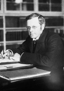 A. Birrell, Chief Sec'y for Ireland in 1908, at desk, 1916. Creator: Bain News Service
