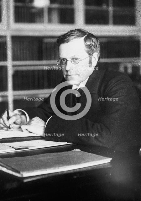A. Birrell, Chief Sec'y for Ireland in 1908, at desk, 1916. Creator: Bain News Service.