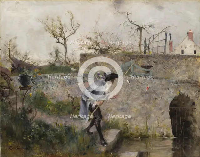 A Bite!, 1885. Creator: Carl Larsson.