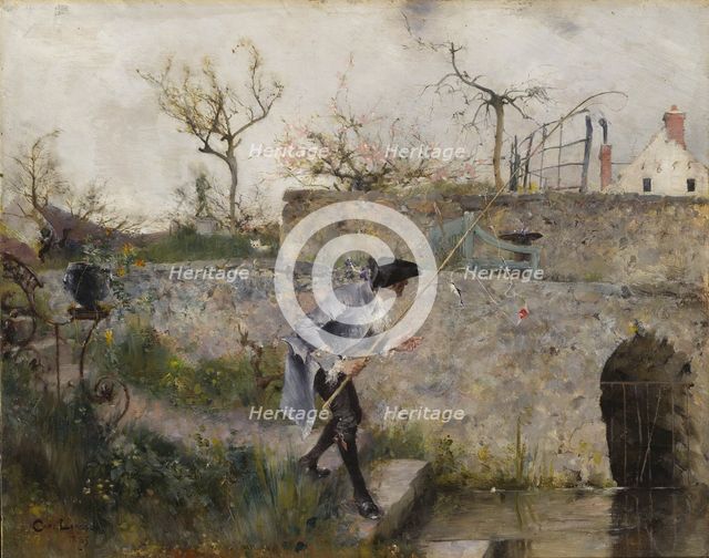 A Bite!, 1885. Creator: Carl Larsson.