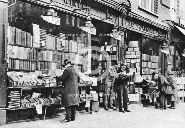 A bookshop in Charing Cross Road, London, 1926-1927.Artist: McLeish