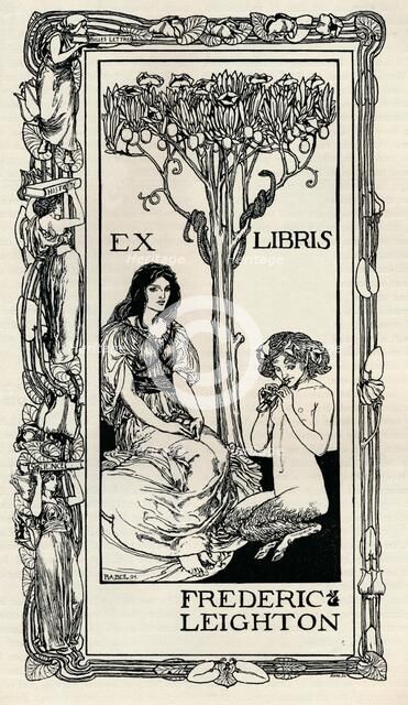 'A Bookplate', 1894, (1894). Artist: Robert Anning Bell.