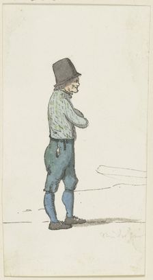 A boatman's profile, c1840s. Creator: Jakob Dielmann