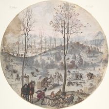 A Boar Hunt, 17th century. Creator: Anon