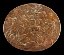 A Boar Hunt [obverse], c. 1544. Creator: Giovanni Bernardi