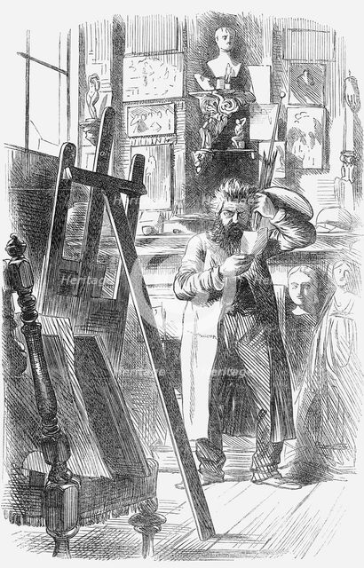 A bohemian artist in his studio, (1859?). Artist: Unknown