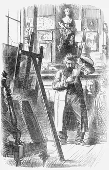 A bohemian artist in his studio, (1859?). Creator: Unknown