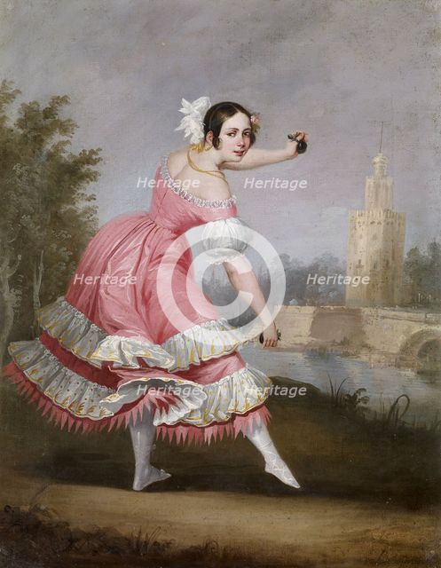 A Bolero Dancer. Artist: Cabral Bejarano, Antonio (1788-1861)