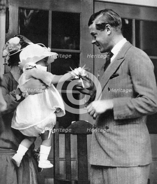 A bouquet for the Prince of Wales at Enham Village Centre, 1926. Artist: Unknown