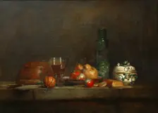 A Bowl of Olives. Artist: Chardin, Jean-Baptiste Siméon (1699-1779)