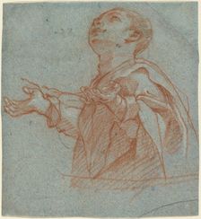 A Boy Gazing Upward in Adoration, c. 1594. Creator: Bartolomeo Cesi