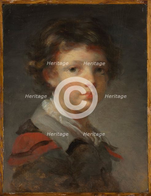 A Boy in a Red-lined Cloak, 1780s. Creator: Jean-Honoré Fragonard (French, 1732-1806).