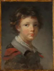 A Boy in a Red-lined Cloak, 1780s. Creator: Jean-Honoré Fragonard (French, 1732-1806)