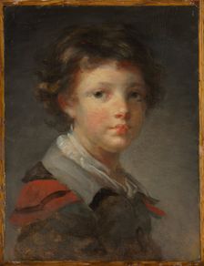 A Boy in a Red-lined Cloak, 1780s. Creator: Jean-Honoré Fragonard (French, 1732-1806)