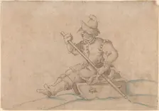 A Boy on a Sled, late 1560s. Creator: Jost Ammon