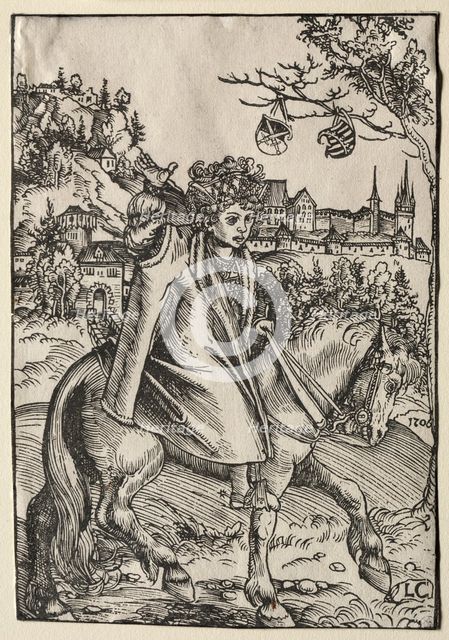 A Boy on Horseback, 1506. Creator: Lucas Cranach (German, 1472-1553).